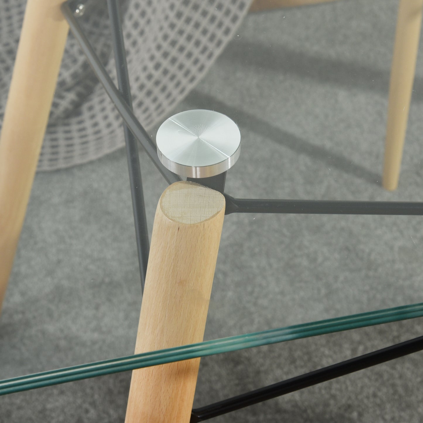 Mesa de Comedor Rectangular Cristal Zappa