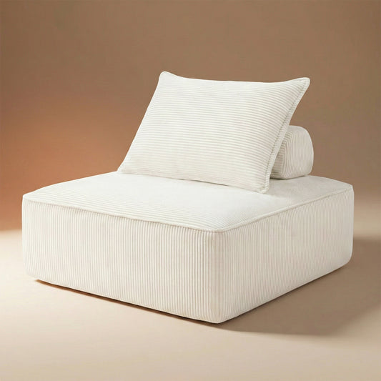 Sofá Modular Individual Sin Montaje Beige ZIVA
