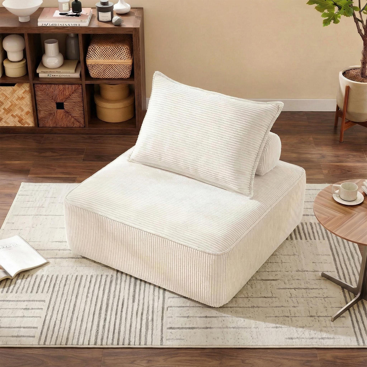 Sofá Modular Individual Sin Montaje Beige ZIVA