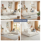 Sofá Modular Individual Sin Montaje Beige ZIVA