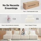Sofá Modular Individual Sin Montaje Beige ZIVA