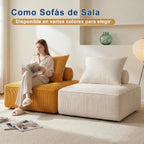 Sofá Modular Individual Sin Montaje Amarillo ZIVA