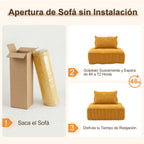 Sofá Modular Individual Sin Montaje Amarillo ZIVA