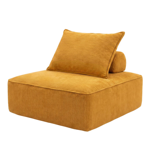 Sofá Modular Individual Sin Montaje Amarillo ZIVA