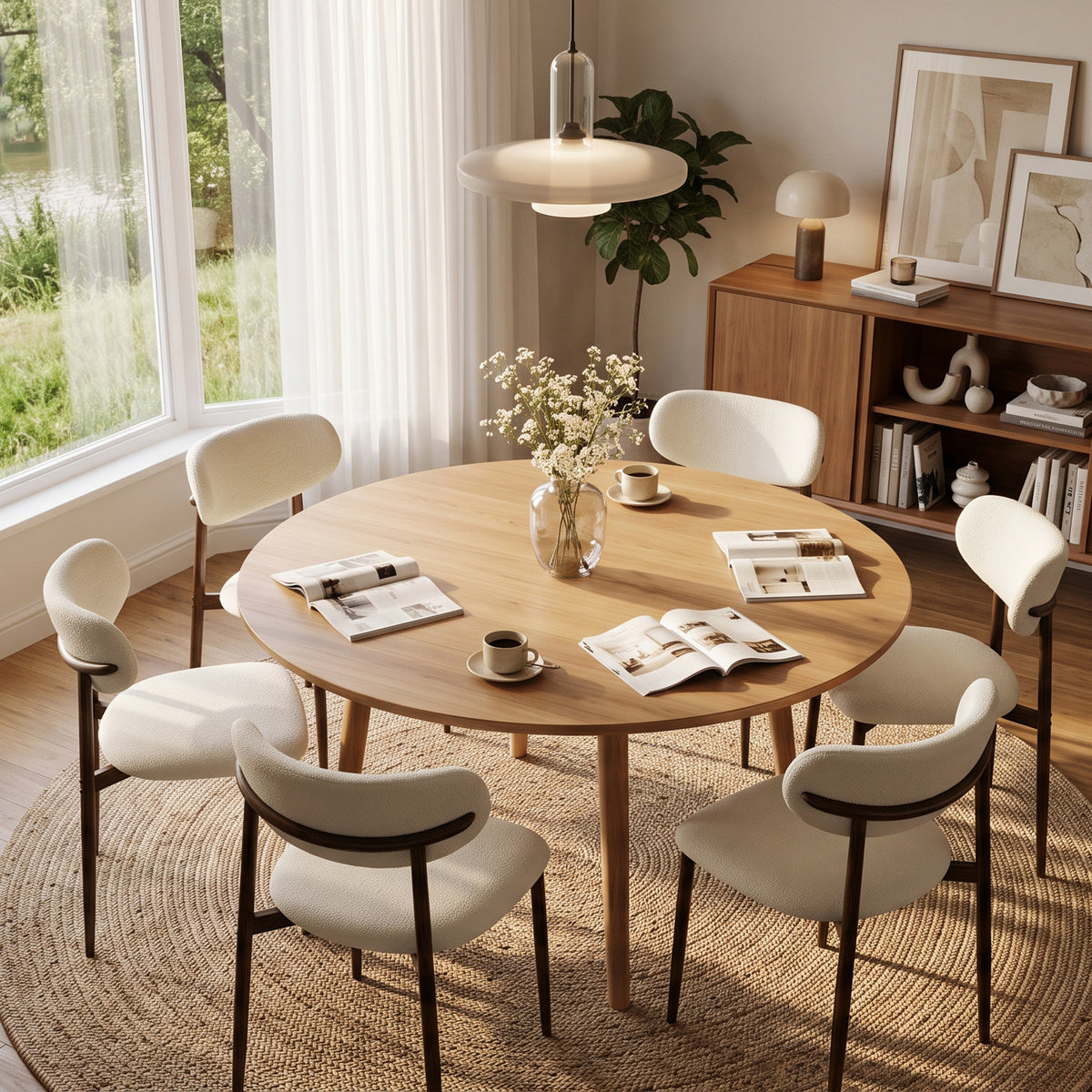 Juego de 2 Sillas de Comedor Tapizadas Color Beige Zorro