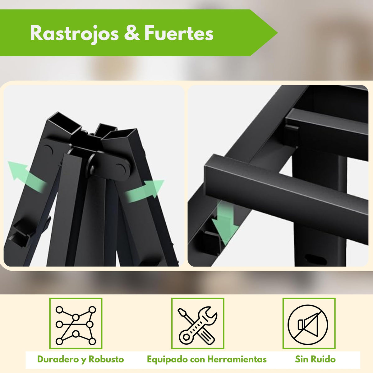 Base de Cama Individual de Metal Negro con Cabecero