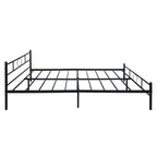 Base de Cama Matrimonial de Metal Negro con Cabecero