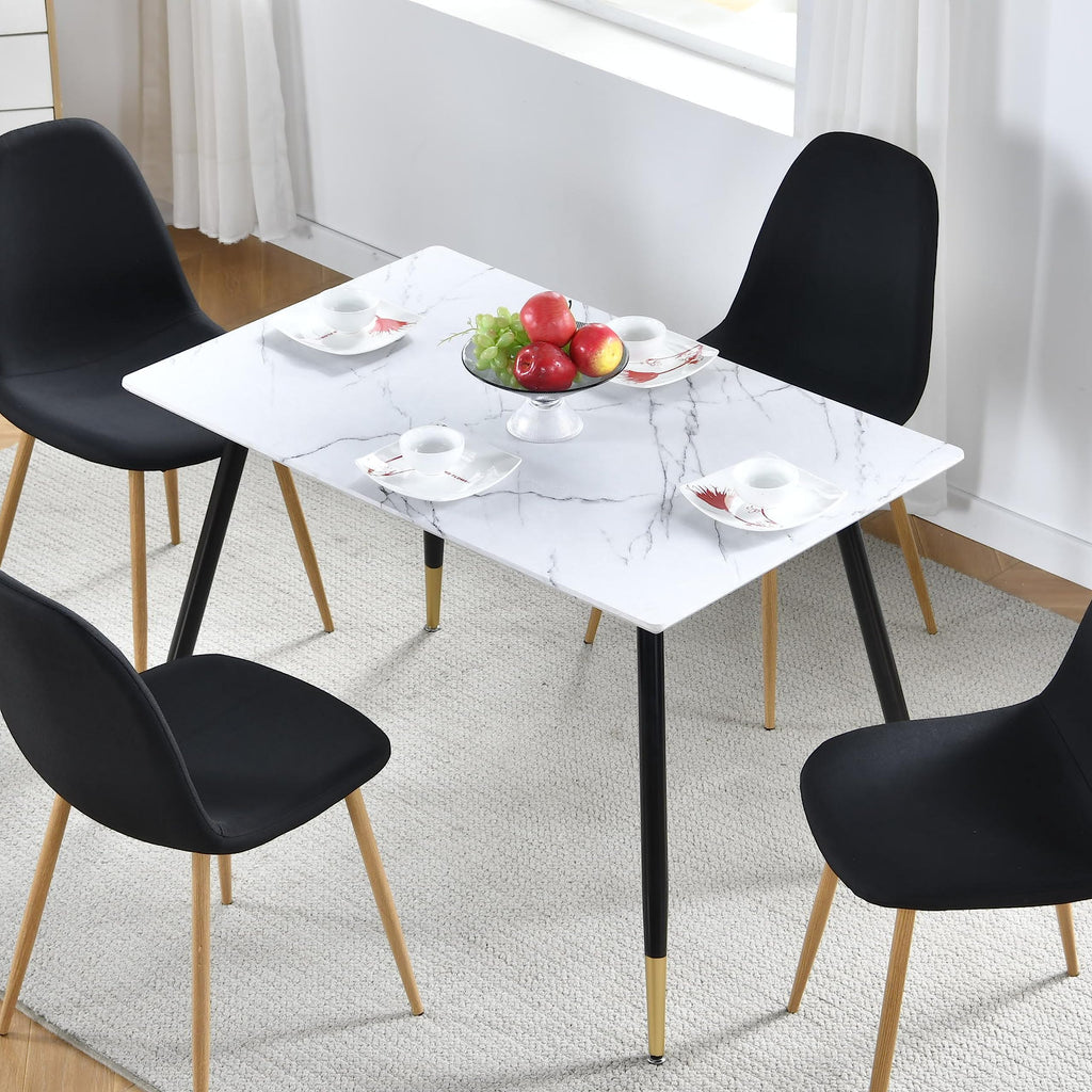 Mesa De Comedor Marble Estilo Eames Rectangular Whalen