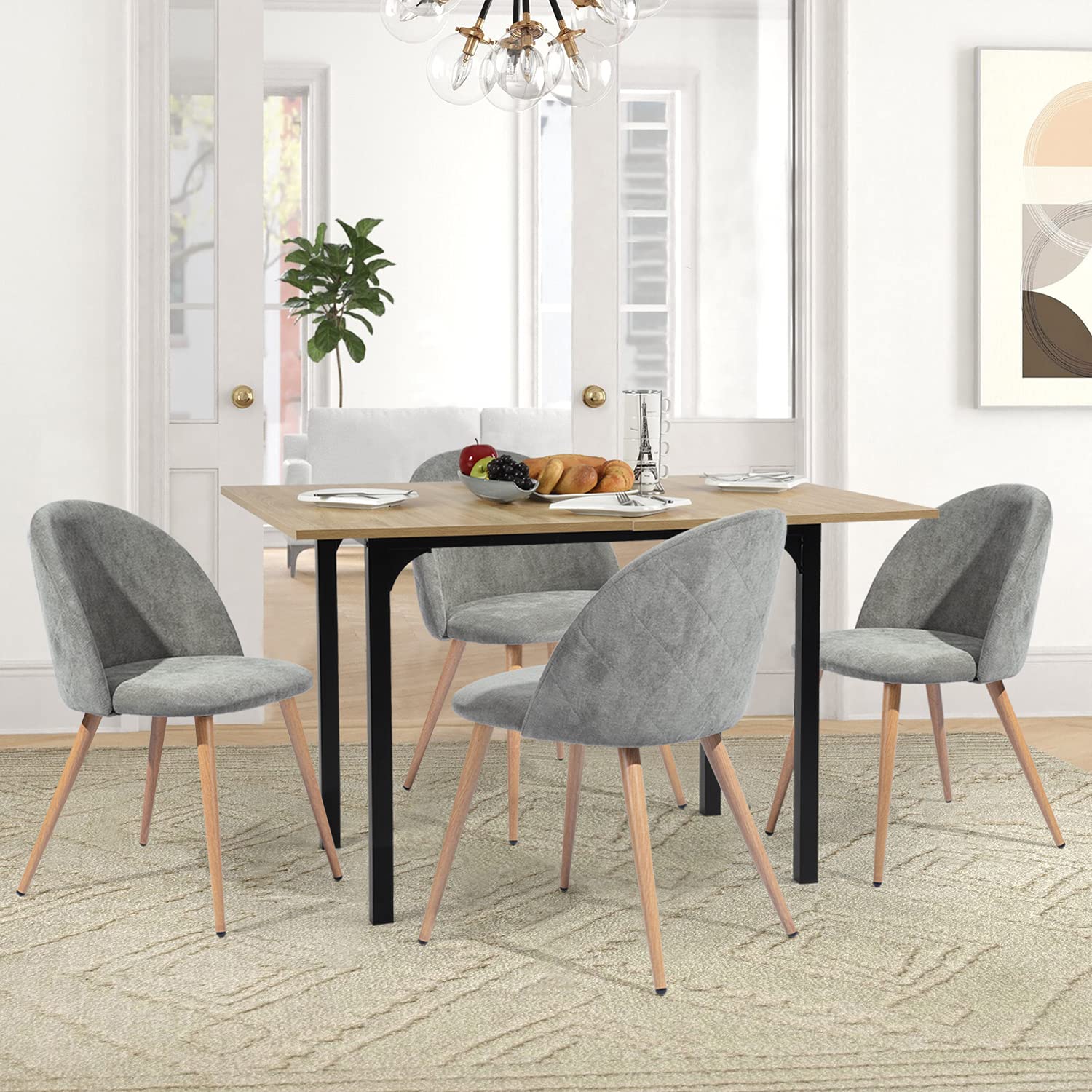 NEUVO Mesa de Comedor Extensible Rectangular: fácil de Abrir y Cerrar con Estructura metálica (Solo Mesa) MARLOWE