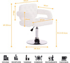 Silla de Tocador Contemporánea de Altura Ajustable 360 Rotation Akigae