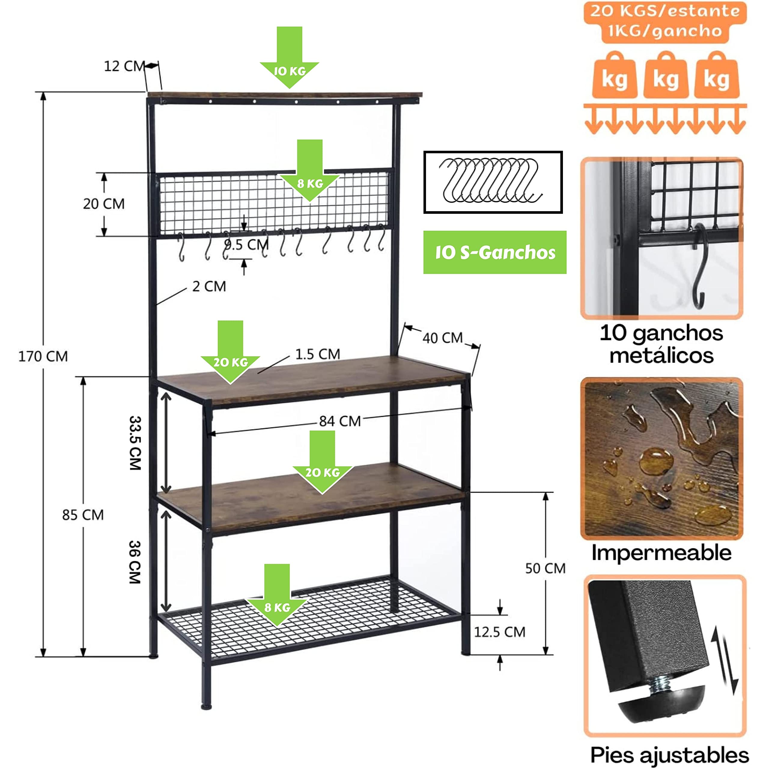 170CM Armario de Soporte Keyon