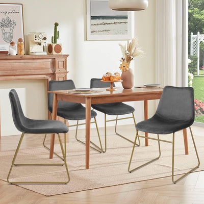 NUEVO Juego de 2 Sillas de Comedor de Terciopelo Sillas Moderno con Patas de Metal Dorado BATASSEL GOLD