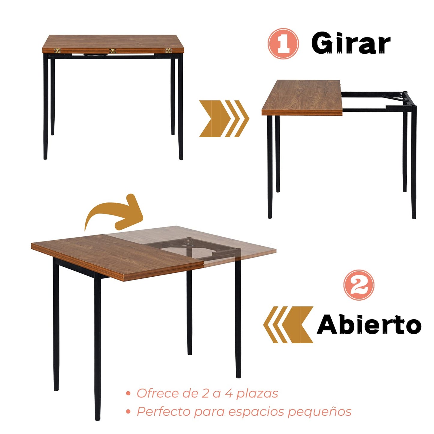 Mesa de Comedor Extendible Rectangular Clinton