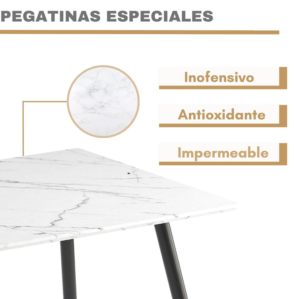 Mesa De Comedor Marble Estilo Eames Rectangular Whalen