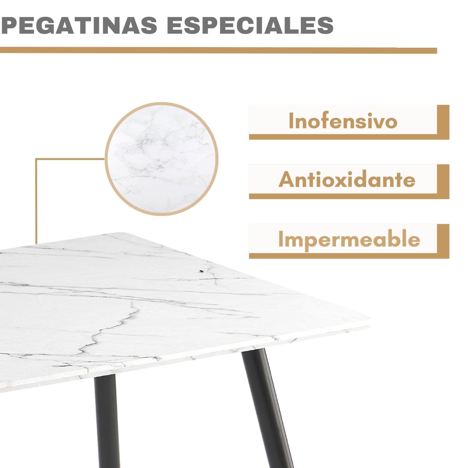 Mesa De Comedor Marble Estilo Eames Rectangular Whalen