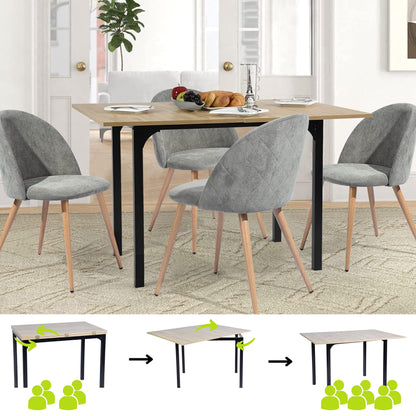 NEUVO Mesa de Comedor Extensible Rectangular: fácil de Abrir y Cerrar con Estructura metálica (Solo Mesa) MARLOWE
