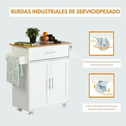 NUEVO Isla de Cocina Madera Carrito  con Closet de Almacenamiento RANGER