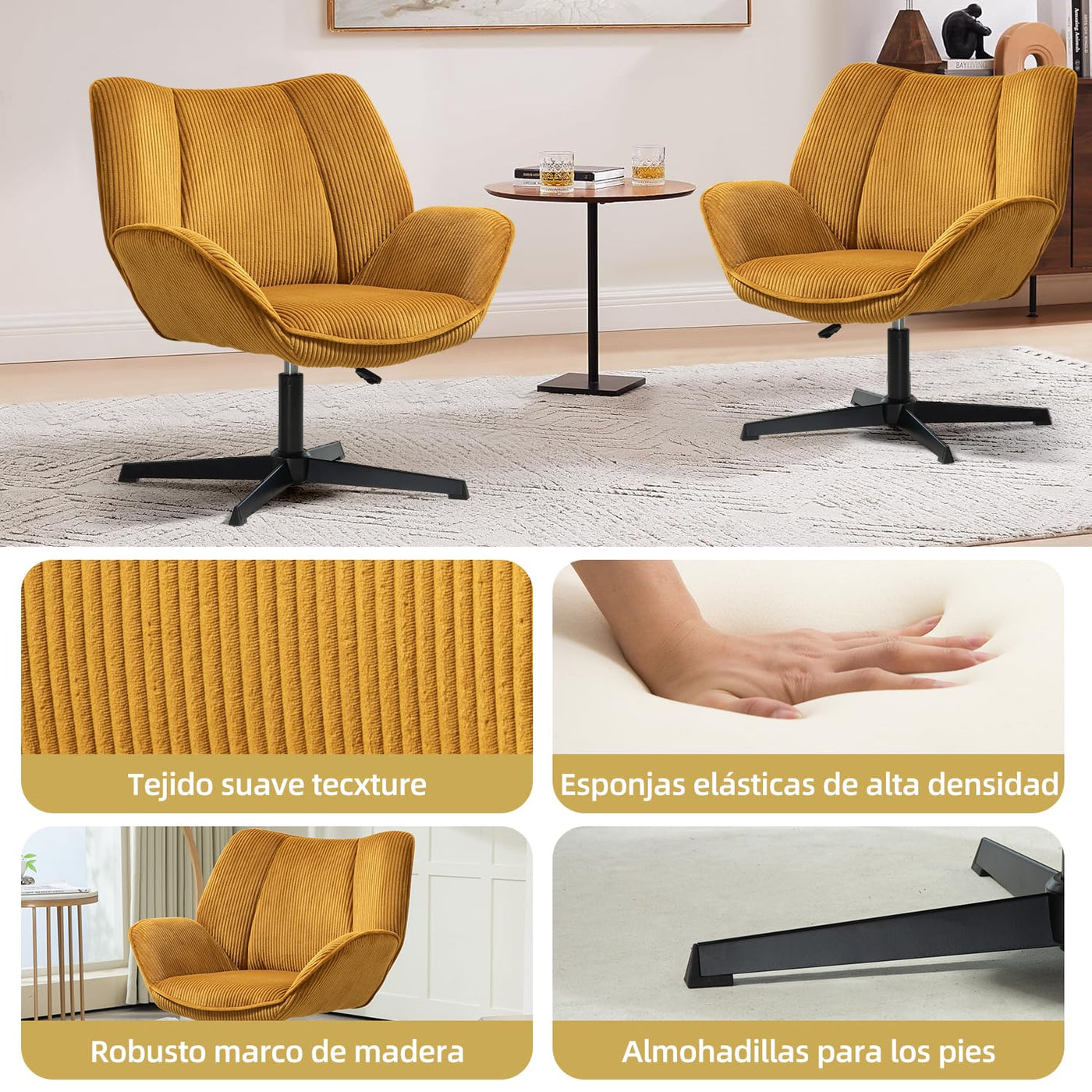 NUEVO Silla Sillón Individual Moderna en Altura Ajustable DUROTHIL Amarilla