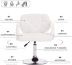 Silla de Tocador Contemporánea de Altura Ajustable 360 Rotation Akigae