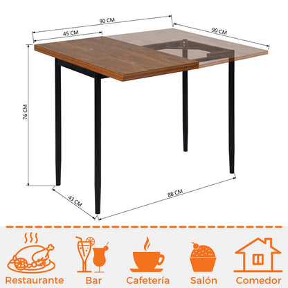 Mesa de Comedor Extendible Rectangular Clinton