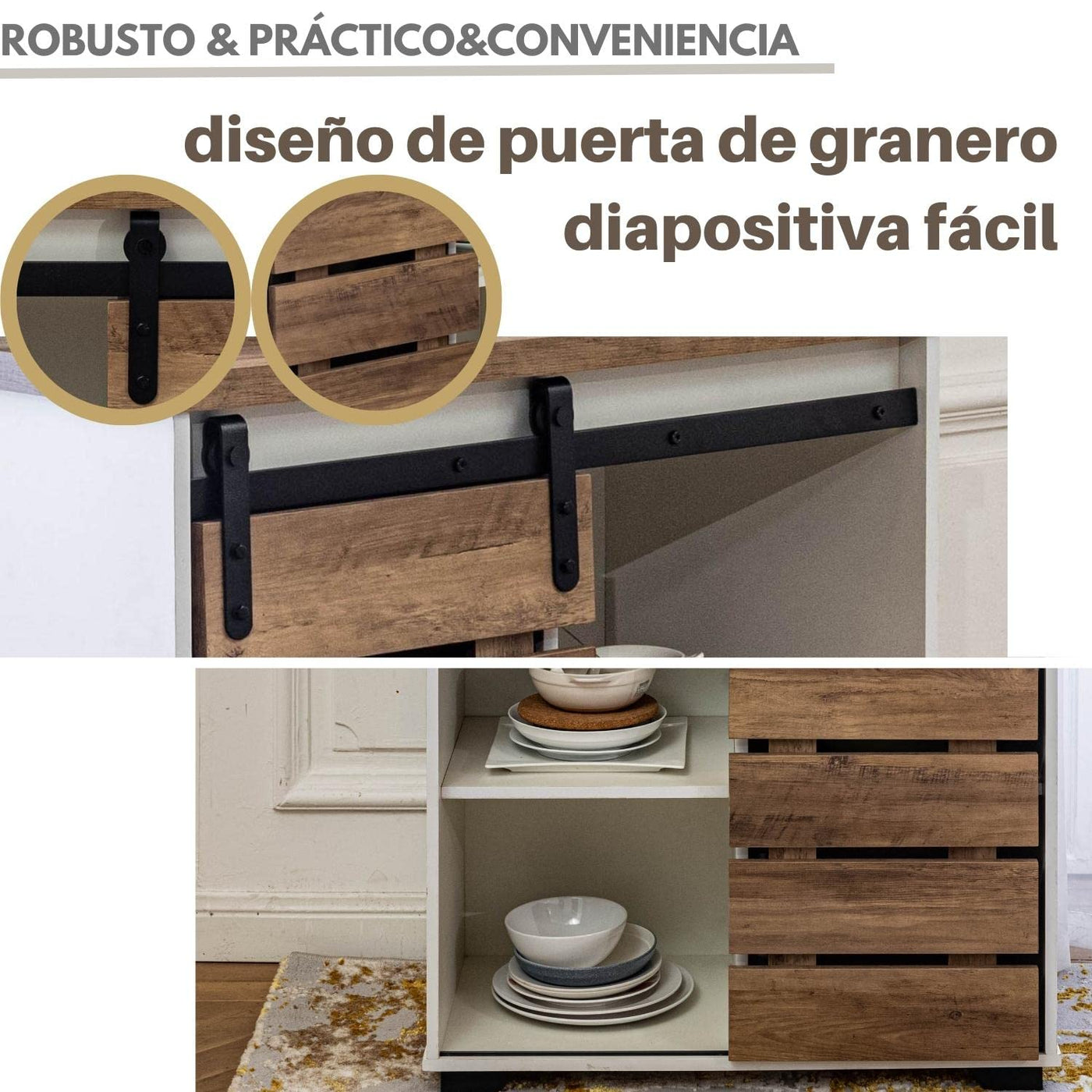 NUEVO Gabinete de Almacenamiento Madera para Modern 82CM FREESIA