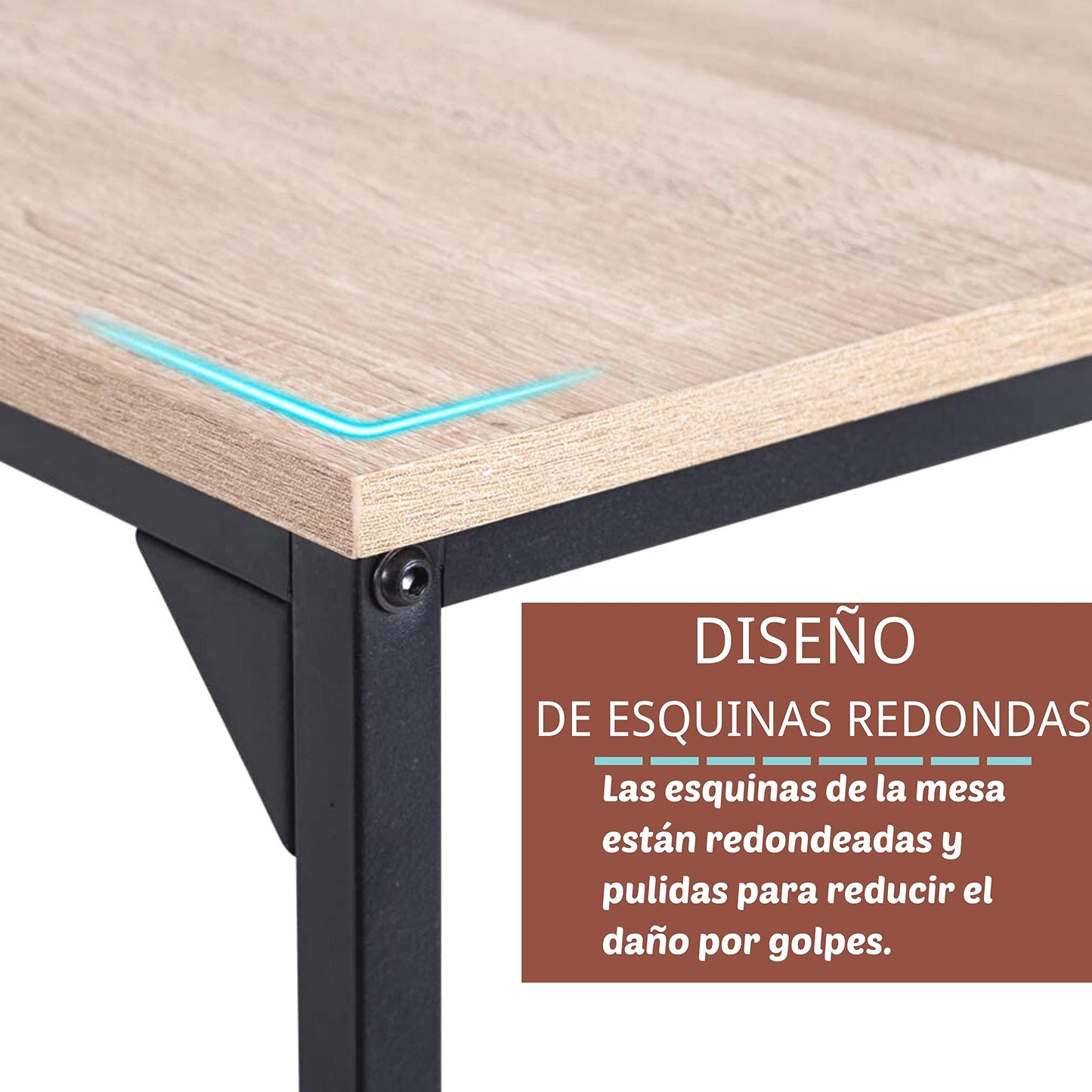 NEUVO Mesa de Comedor Extensible Rectangular: fácil de Abrir y Cerrar con Estructura metálica (Solo Mesa) MARLOWE