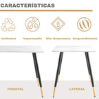 Mesa De Comedor Marble Estilo Eames Rectangular Whalen