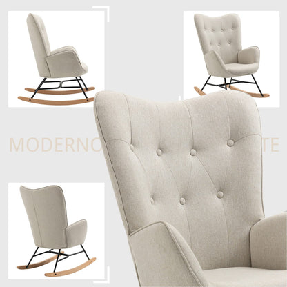 Mecedora Sillón Moderno Cómodo Sillón Reclinable Terciopelo EPPING