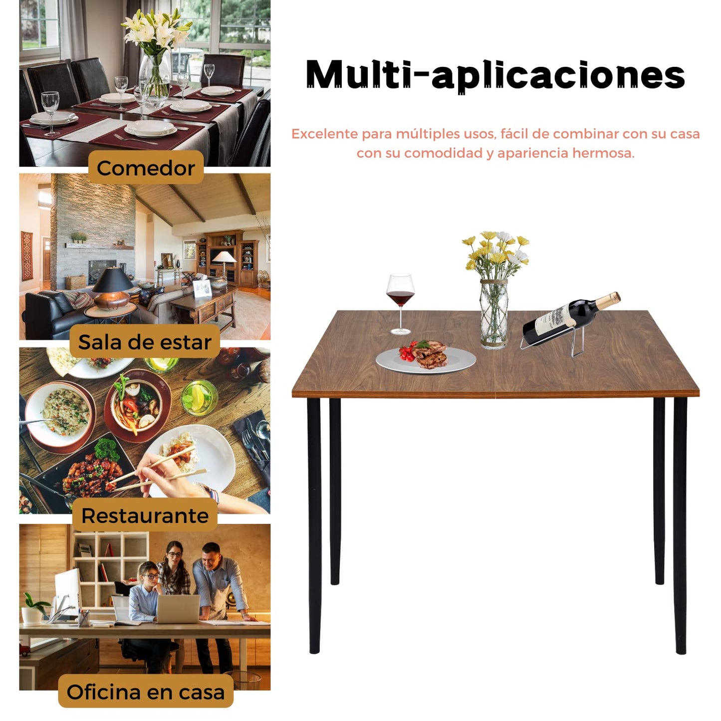 Mesa de Comedor Extendible Rectangular Clinton