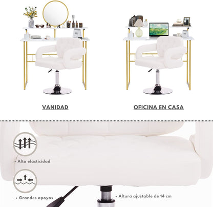 Silla de Tocador Contemporánea de Altura Ajustable 360 Rotation Akigae