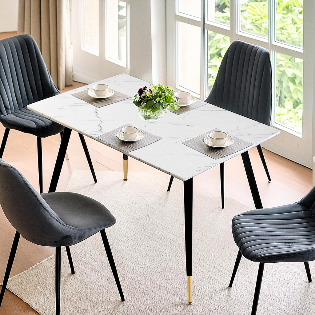 Mesa De Comedor Marble Estilo Eames Rectangular Whalen