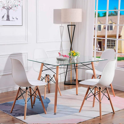 Mesa de Comedor Rectangular Cristal Zappa