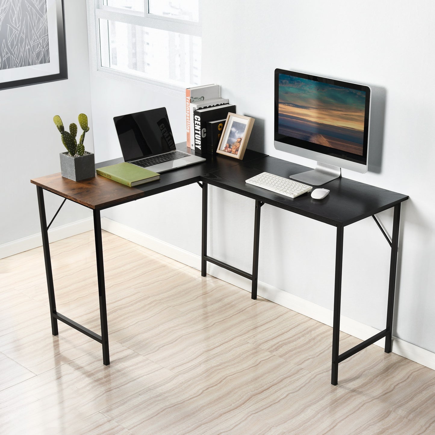 NUEVO 124CM Escritorio Gomyhome  Mdf Metal Moderno Isoud